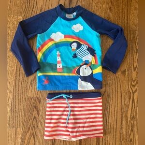 Baby Boden Boys Puffin Swim Suit Set: 18-24 months
